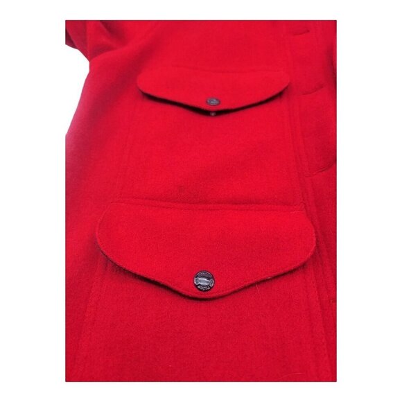 Vtg Filson Jacket Women 16 Red Scarlet Cruiser Wool Gorpcore Preppy Made USA - Picture 3 of 14